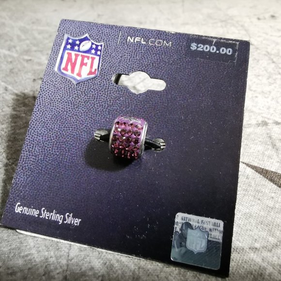 BALTIMORE RAVENS STERLING SILVER BEAD CHARM - Picture 4 of 4